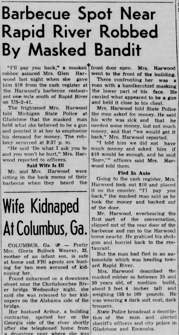 Hi-Ways Motel and Bar-B-Que Restaurant - Dec 3 1953 Robbery (newer photo)